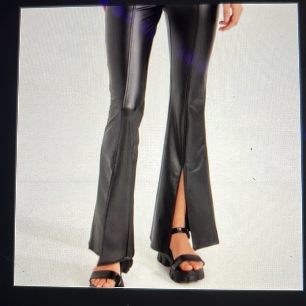Wild Fable Faux Leather Flare Pants - Size M